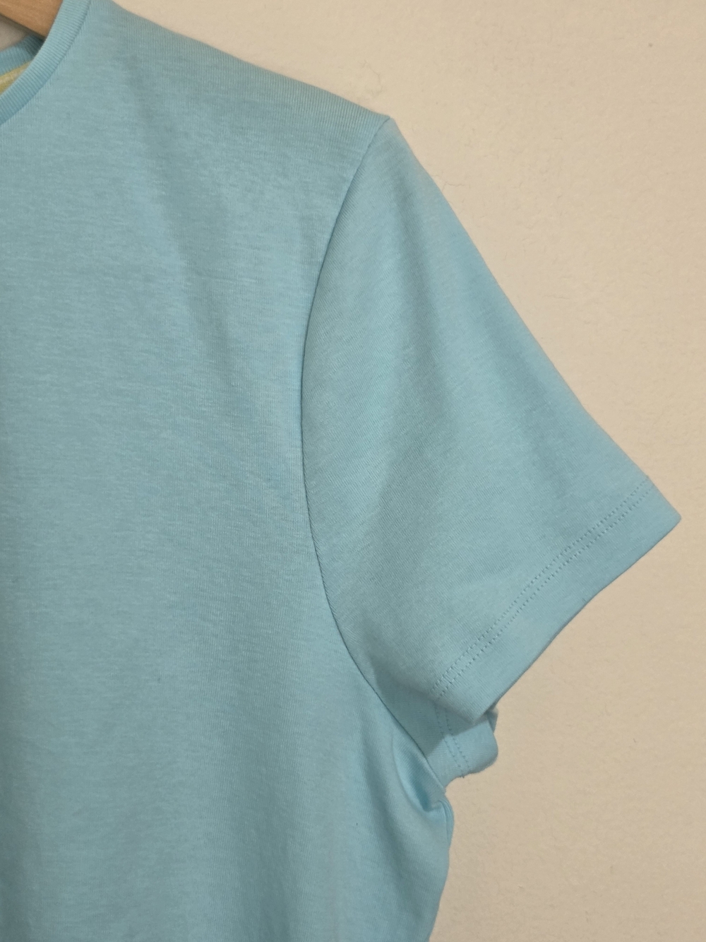 Talbots Pima Crewneck Tee Light Blue - Picture 8 of 14